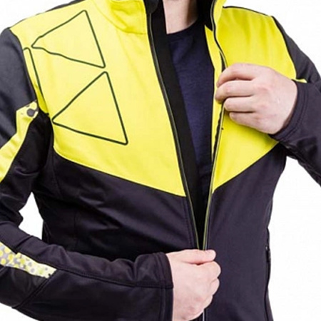 Муж.костюм Fischer Softshell Light (черно-лим.)