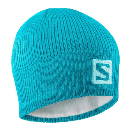 Шапка SALOMON LOGO BEANIE TILE Blue/Bl