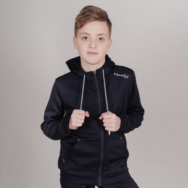 Толстовка Nordski Jr. Base Zip Hood Black 18 Q
