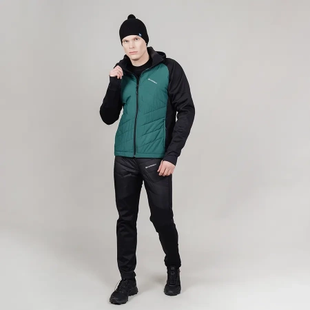 Куртка Nordski Hybrid Hood Black/Alpine Green