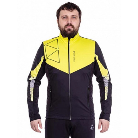 Муж.костюм Fischer Softshell Light (черно-лим.)