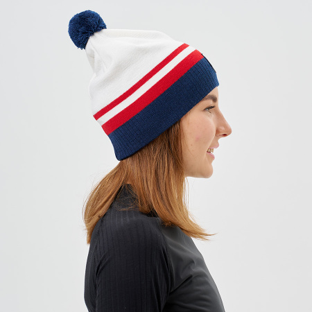 Шапка Nordski Move White/Red/Blue