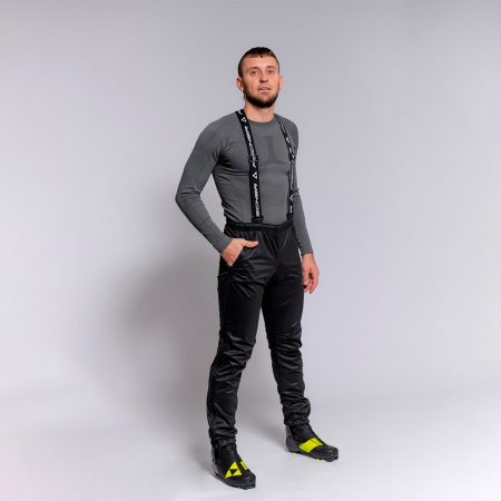 Муж.костюм Fischer Softshell Warm (черно-лим.)