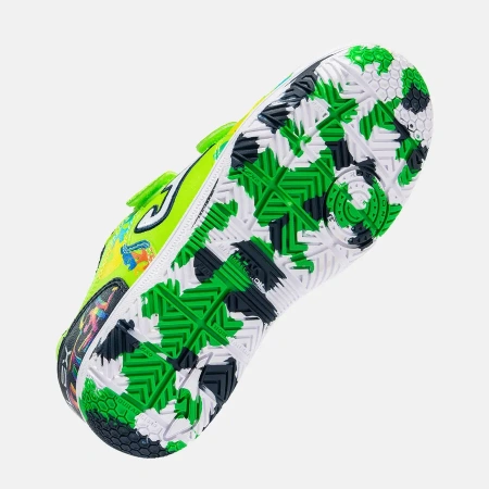 Футзалки JOMA TOP FLEX JR на липучке Флоуресцентный зеленый