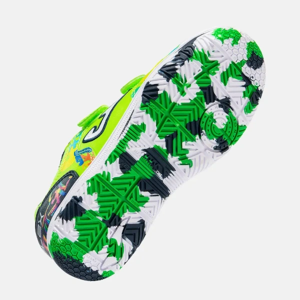 Футзалки JOMA TOP FLEX JR на липучке Флоуресцентный зеленый