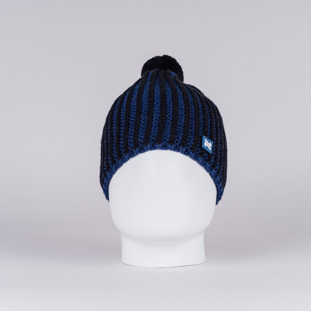Вязанная шапка Nordski Wool Black/Navy (с шерстью)