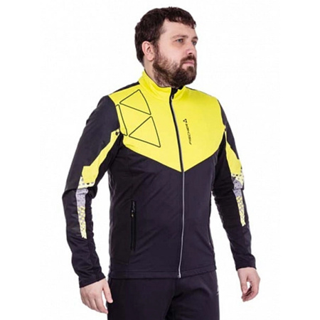 Муж.костюм Fischer Softshell Light (черно-лим.)