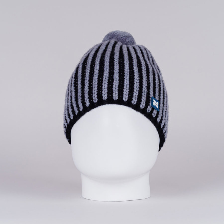 Вязанная шапка Nordski Wool Black/Grey (с шерстью)