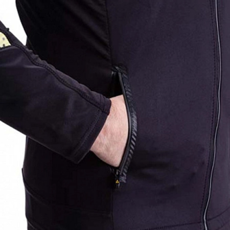 Муж.костюм Fischer Softshell Light (черно-лим.)