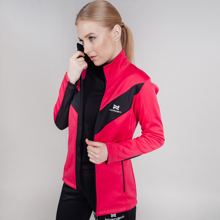 Разминочная куртка Nordski Base pink/black W