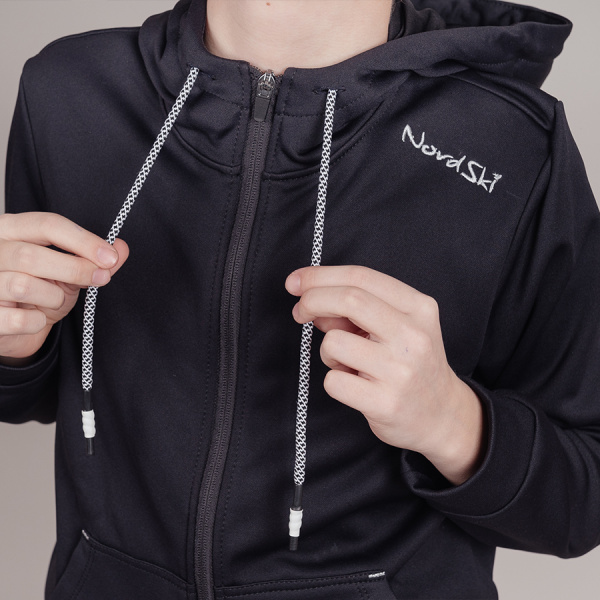 Толстовка Nordski Jr. Base Zip Hood Black 